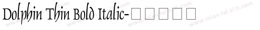 Dolphin Thin Bold Italic字体转换